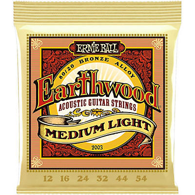 Ernie Ball 2003 Earthwood 80/20 Bronze Medium Light Acoustic Strings