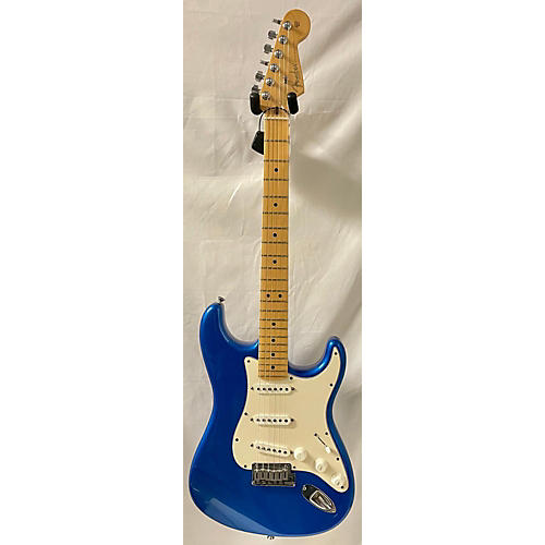 Fender 2004 50th Anniversary American Stratocaster Solid Body Electric Guitar Chrome Blue