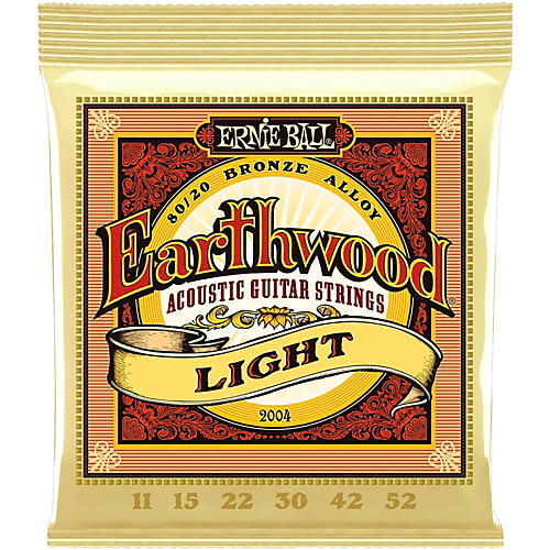 Ernie Ball 2004 Earthwood 80/20 Bronze Light Acoustic Guitar Strings