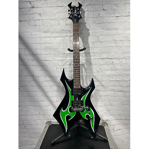 B.C. Rich 2005 Bronze Series Kerrie King Solid Body Electric Guitar black and green