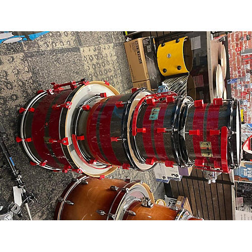 Pork Pie USA 2006 Custom 4 Drum Kit Holiday Sparkle