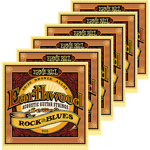 2008 Earthwood 80/20 Bronze Rock and Blues Acoustic Guitar Strings 6 Pack