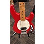 Used Ernie Ball Music Man 2008 Stingray Classic Deluxe 5 String Electric Bass Guitar Red Birdseye