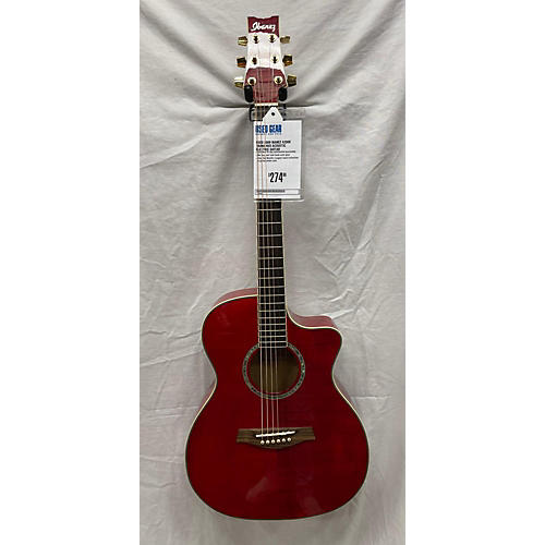 Ibanez 2009 A200E Acoustic Electric Guitar Trans Red