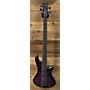 Used Schecter Guitar Research 2009 Stiletto Studio 5 String Electric Bass Guitar Trans Purple