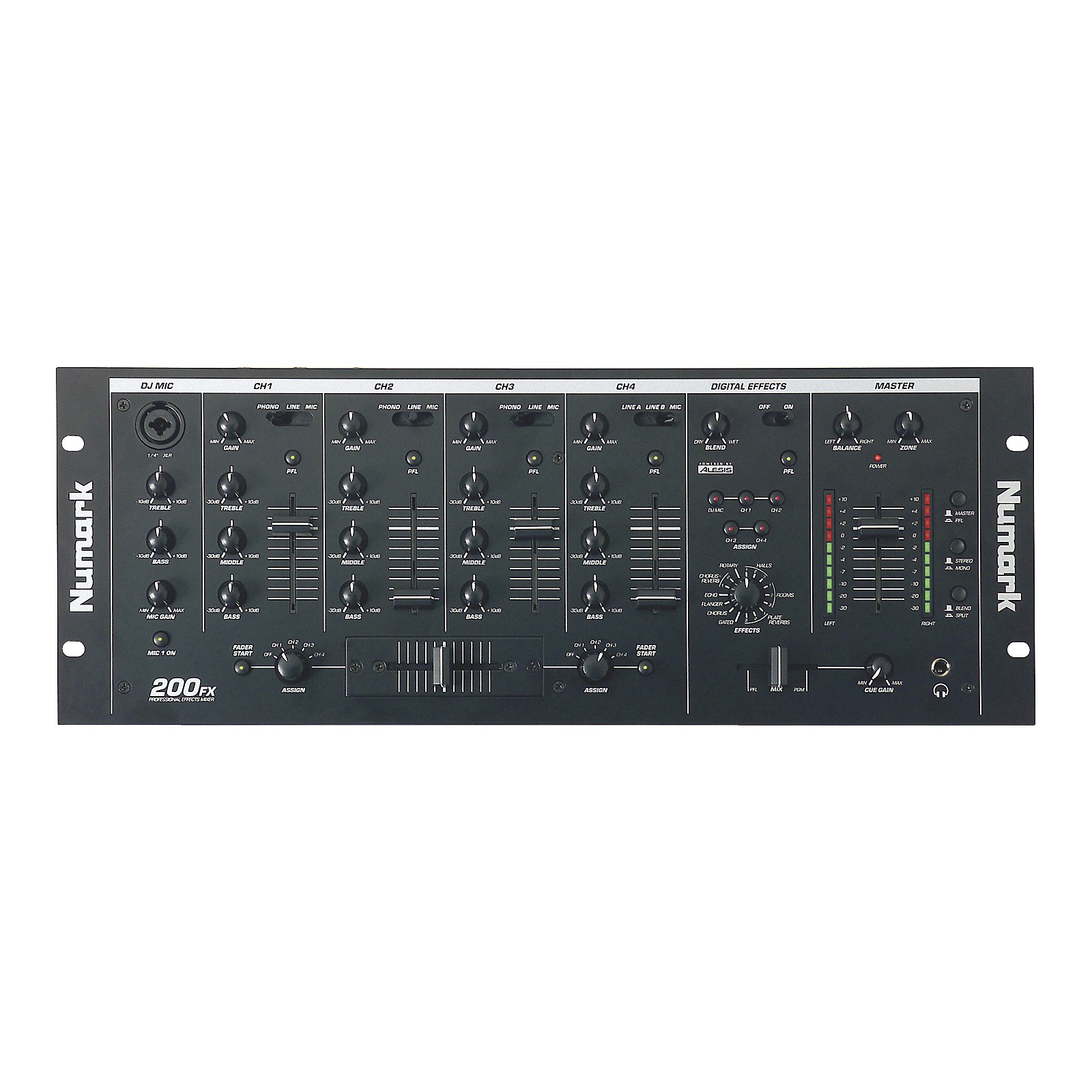 Numark 200FX Rackmount Mixer with Alesis Effects Musician's Friend