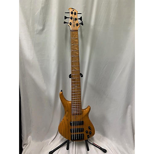 Roscoe 2010s 3006 SKB 6 String Electric Bass Guitar Grain Enhanced Ash Body