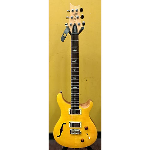 PRS 2010s SE Custom 22 Semi-Hollowbody Hollow Body Electric Guitar santana yellow