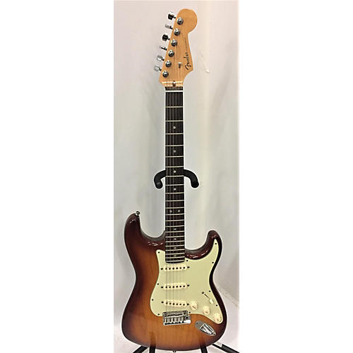 Fender 2011 American Deluxe Stratocaster Solid Body Electric Guitar Sunrise Tea Burst