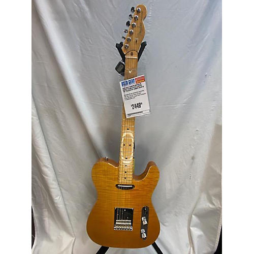 Fender 2012 American Select Flame Maple Carved Top Telecaster Solid Body Electric Guitar Amber