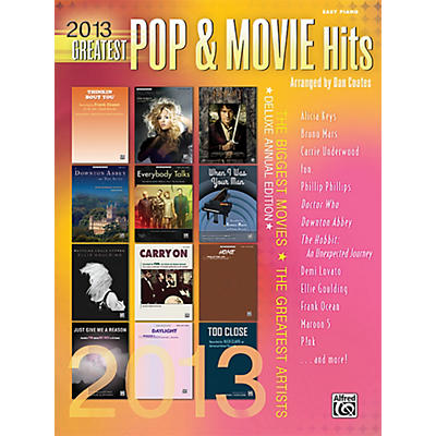 Alfred 2013 Greatest Pop & Movie Hits Easy Piano Book