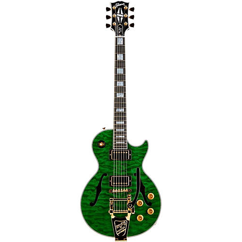 2014 Les Paul Custom Florentine Quilt Top with Bigsby Semi-Hollow Electric Guitar
