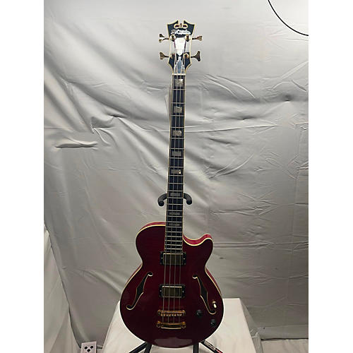 D'Angelico 2015 EX 4 String Electric Bass Guitar Red