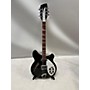 Used Rickenbacker 2016 360/12 Hollow Body Electric Guitar Black and Silver