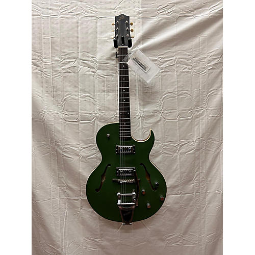 The Loar 2016 LH306TCGN Hollow Body Electric Guitar Green