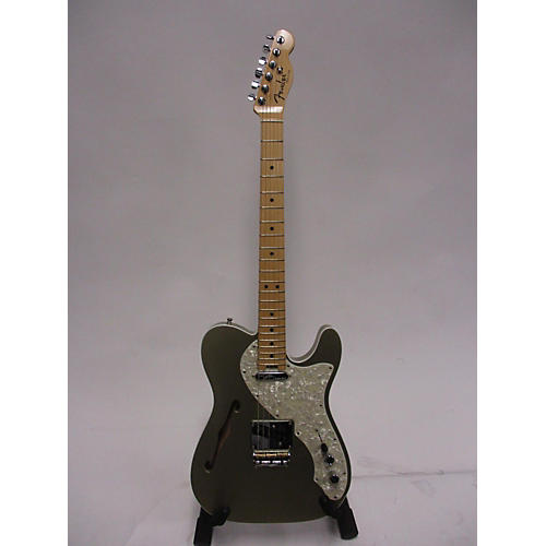 Fender 2017 American Elite Thinline Telecaster Hollow Body Electric Guitar Satin Jade