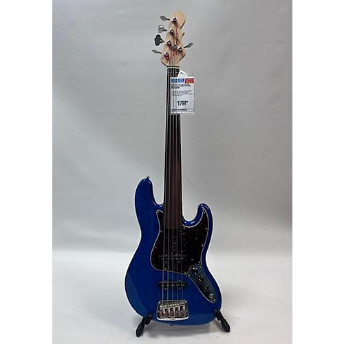 G&L 2017 JB5 Custom Build Electric Bass Guitar Blue Sparkle