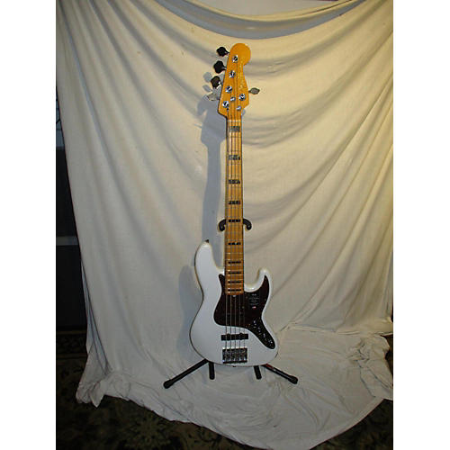 Fender 2019 American Ultra Jazz Bass V Electric Bass Guitar Arctic White