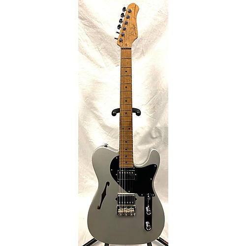 Suhr 2019 Custom Alt T HH W/Roasted Maple Birdseye Neck Hollow Body Electric Guitar Firemist Silver