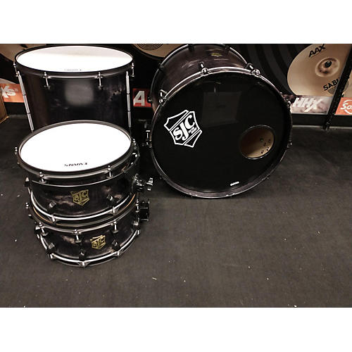 SJC Drums 2019 Longineu Parsons III Custom Artist Series Drum Kit Distressed Black