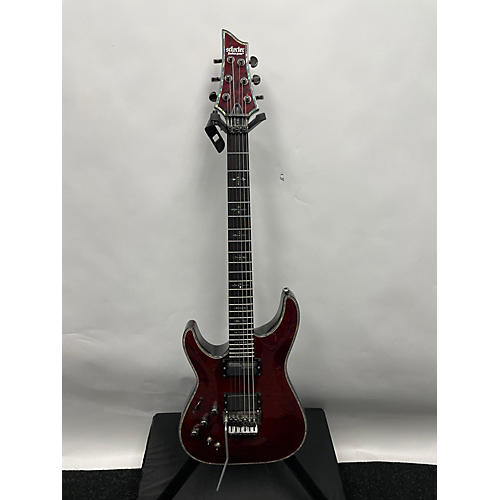 Schecter Guitar Research 2020 Hellraiser C1 Floyd Rose Sustaniac Left Handed Electric Guitar Black Cherry