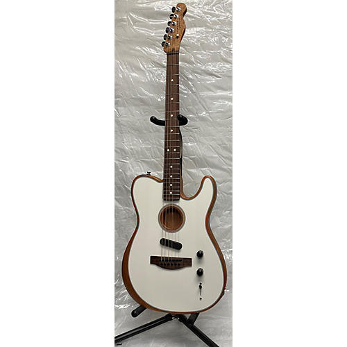 Fender 2021 Acoustasonic Player Telecaster Acoustic Electric Guitar Arctic White