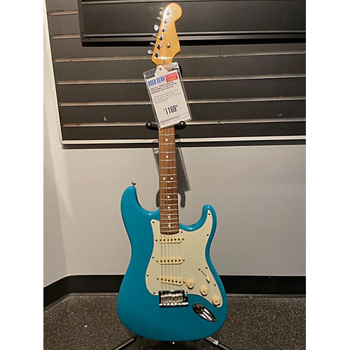 Fender 2021 American Professional II Stratocaster Solid Body Electric Guitar Miami Blue