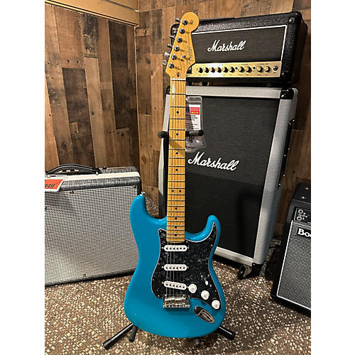 Fender 2021 American Professional II Stratocaster Solid Body Electric Guitar Miami Blue
