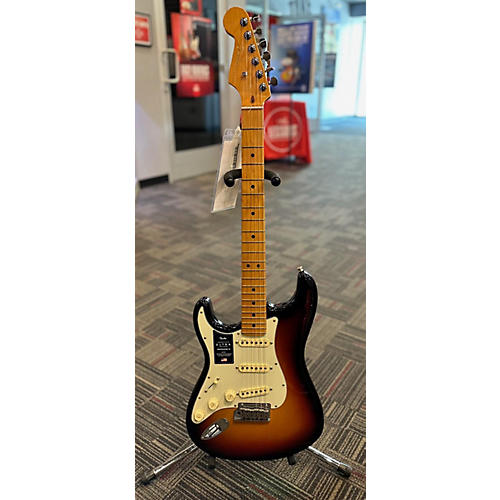 Fender 2021 American Ultra Stratocaster Left Handed Solid Body Electric Guitar Ultraburst