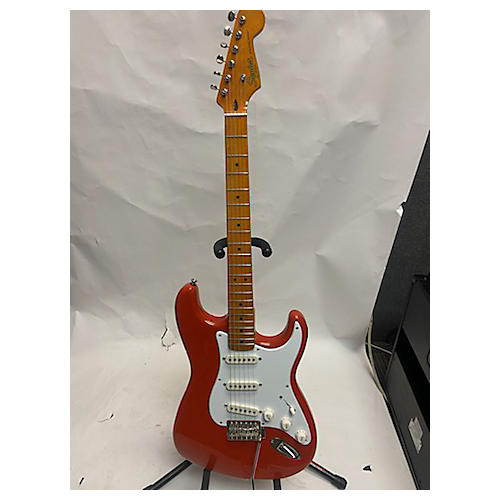 Squier 2021 Classic Vibe 1950S Stratocaster Solid Body Electric Guitar Fiesta Red