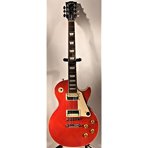 Gibson 2021 Les Paul Classic Solid Body Electric Guitar Trans Red