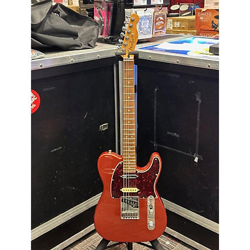 Fender 2021 Player Plus Nashville Telecaster Solid Body Electric Guitar Aged Candy Apple Red