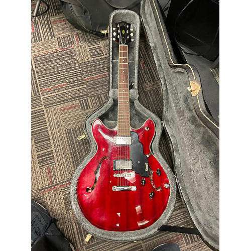 Guild 2021 Starfire Hollow Body Electric Guitar Crimson Red Trans