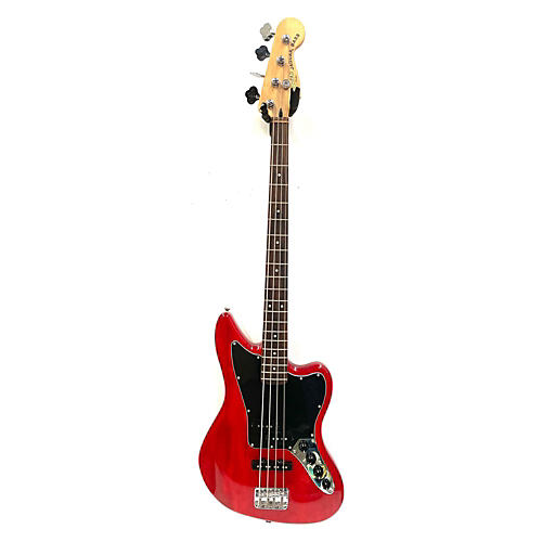 Squier 2021 Vintage Modified Jaguar Bass Special Electric Bass Guitar Crimson Red Trans