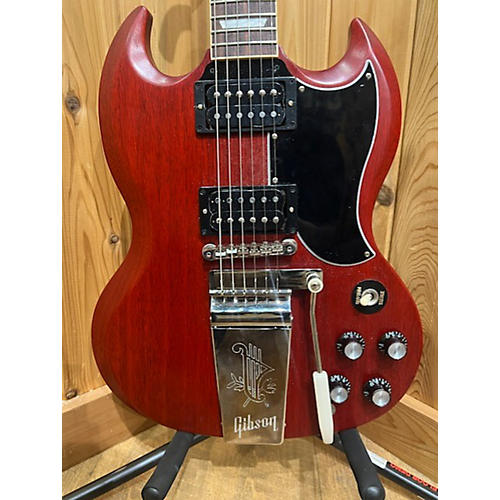 Gibson 2022 1961 Reissue SG Fade Vibola Solid Body Electric Guitar Faded Cherry