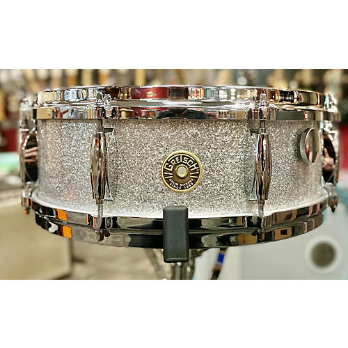 Gretsch Drums 2022 5X14 USA Custom Snare Drum Silver Sparkle 8