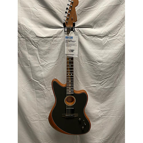 Fender 2022 ACOUSTASONIC JAGUAR Acoustic Electric Guitar Satin Black