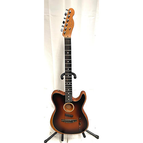 Fender 2022 American Acoustasonic Telecaster Acoustic Electric Guitar Sunburst