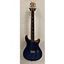 Used PRS 2022 CM4TS SE Custom 24 Solid Body Electric Guitar Sapphire Blue Trans