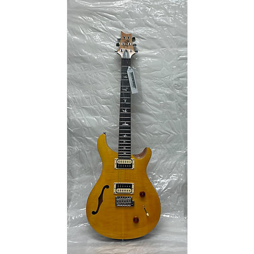 PRS 2022 SE Custom 22 Semi-Hollowbody Hollow Body Electric Guitar Yellow