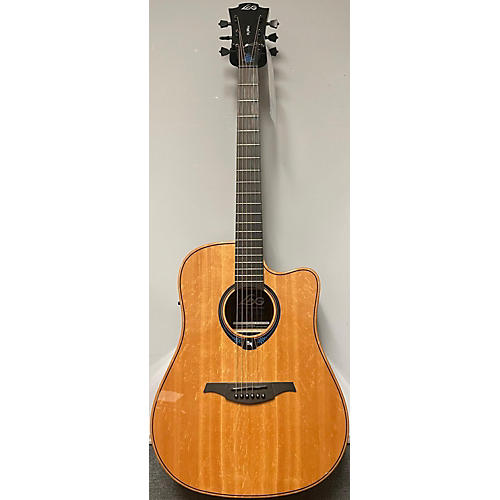 Lag Guitars 2022 Tramontane HyVibe THV30DCE Acoustic Electric Guitar Natural