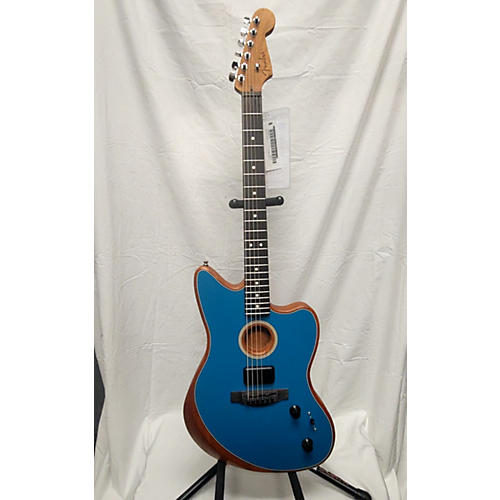 Fender 2022 Used Fender AMERICAN JAZZMASTER ACOUSTISONIC Acoustic Electric Guitar Acoustic Guitar Ocean Turquoise