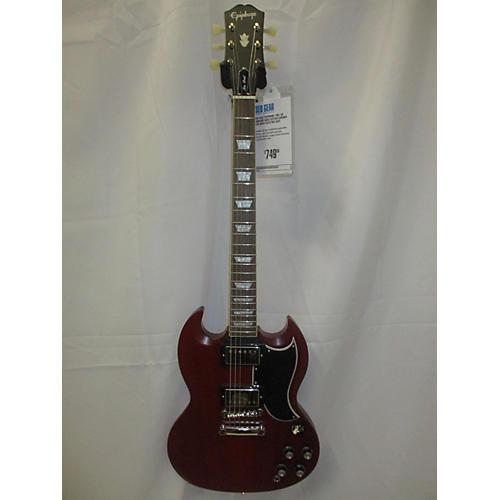 Epiphone 2023 1961 Les Paul Sg Standard Solid Body Electric Guitar Worn Cherry