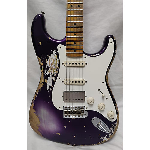 Fender 2023 Custom Shop 1957 Heavy Relic HSS Stratocaster Solid Body Electric Guitar Metallic Purple