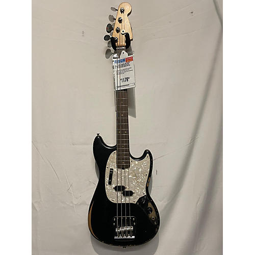 Fender 2023 JMJ Road Worn Mustang Bass Electric Bass Guitar Satin Black