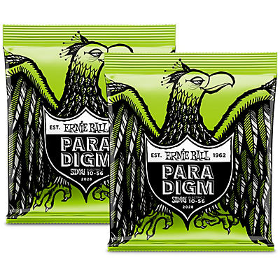 Ernie Ball 2028 Paradigm Regular Slinky 7 Electric Guitar Strings 2-Pack - (10-56)