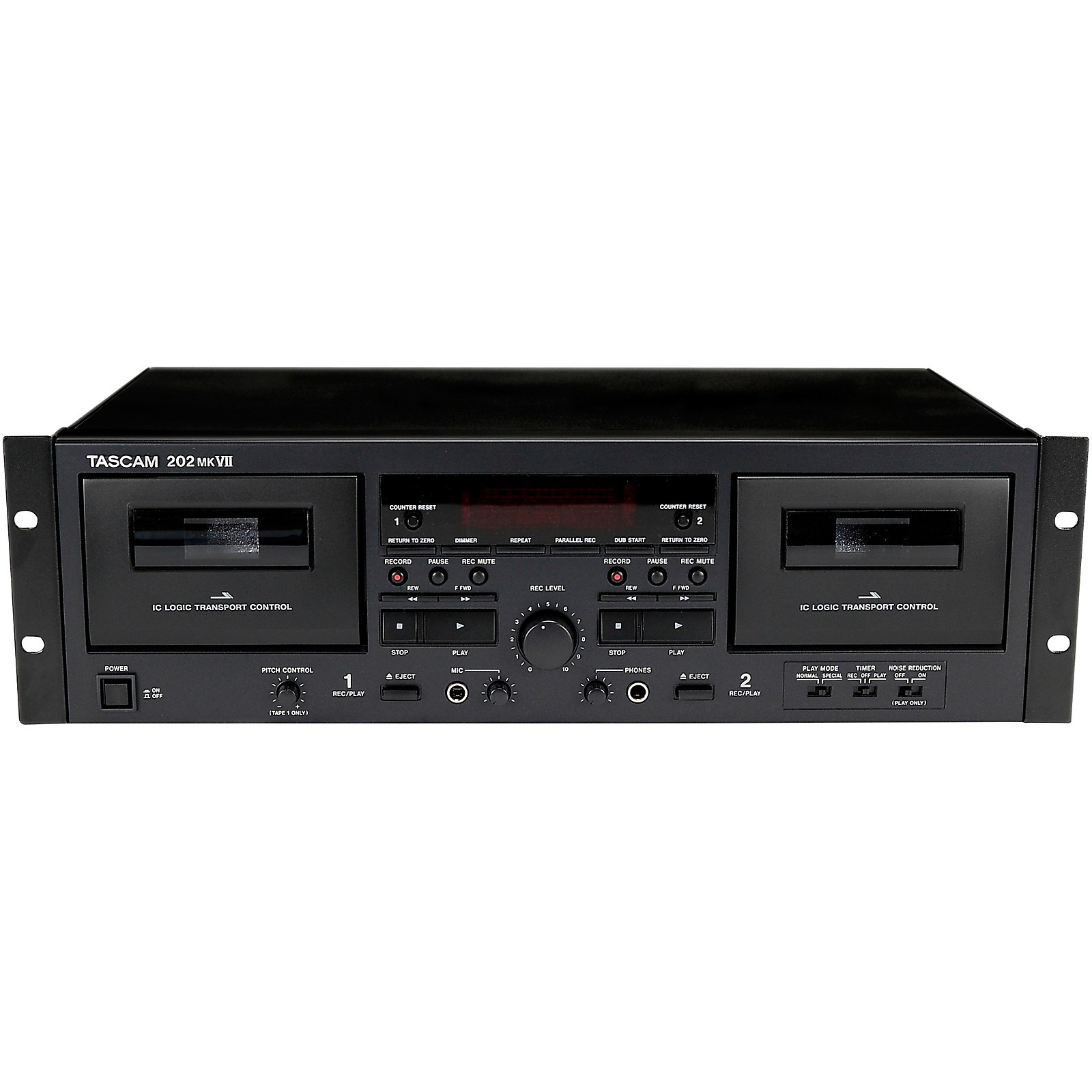 Tascam 202MKVII Double Cassette Deck With USB Port Musician's Friend