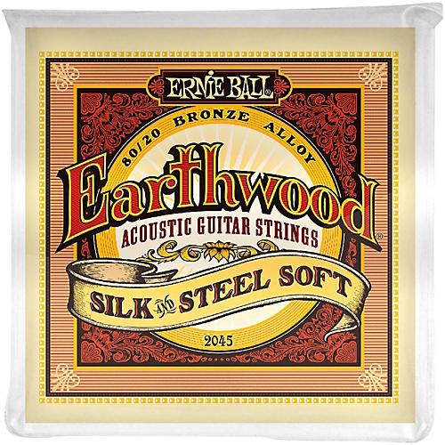 Ernie Ball 2045 Earthwood 80/20 Bronze Silk and Steel Soft Acoustic Guitar Strings