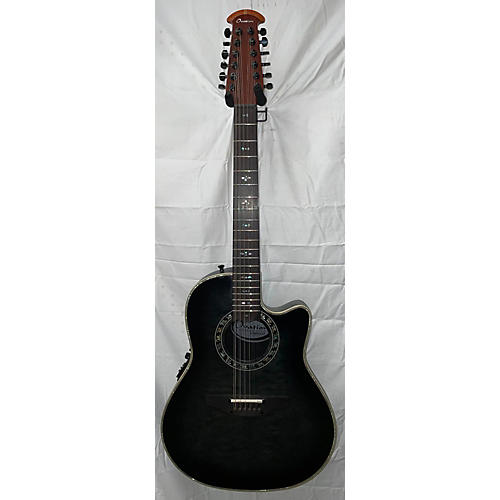 Ovation 2056AX5 Pro Legend 12 String Acoustic Electric Guitar Trans Black