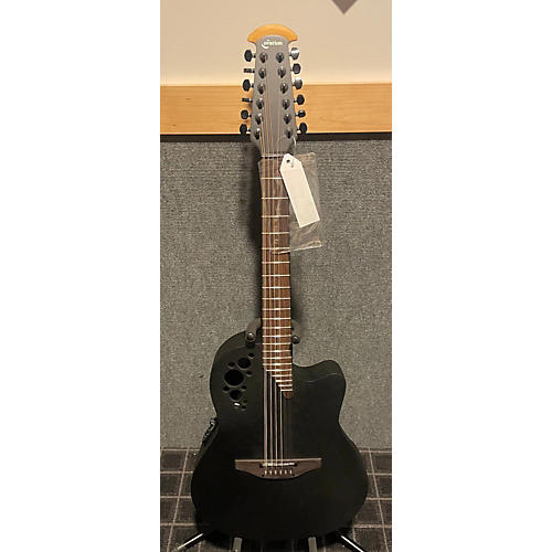 Ovation 2058tx 12 String Acoustic Electric Guitar Black
